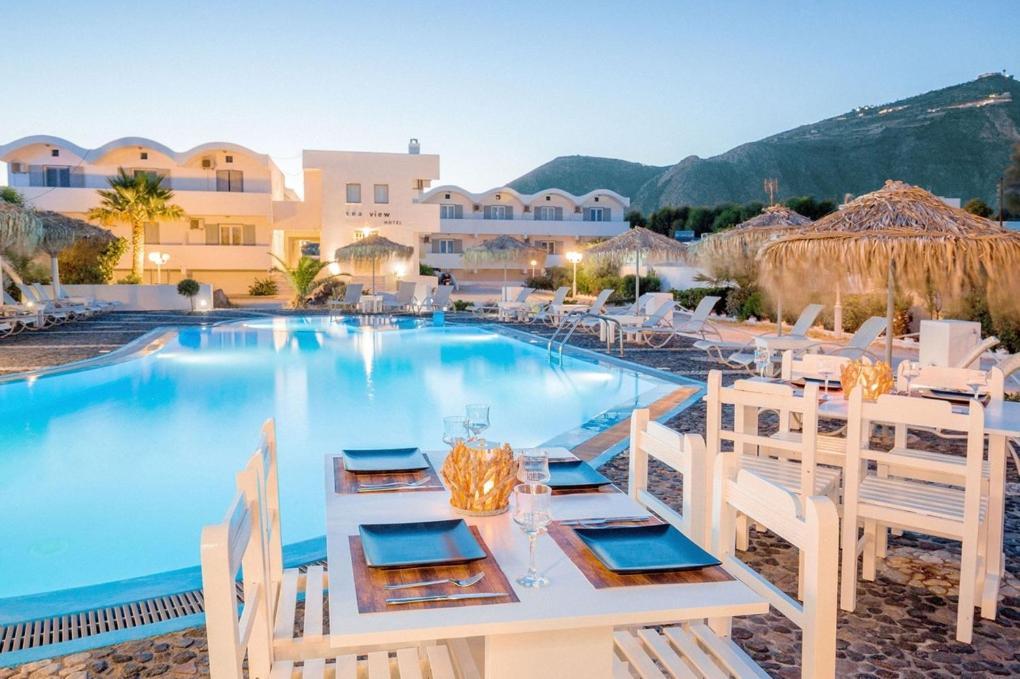 Sea View Beach Hotel (Adults Only) Perivolos  Bagian luar foto